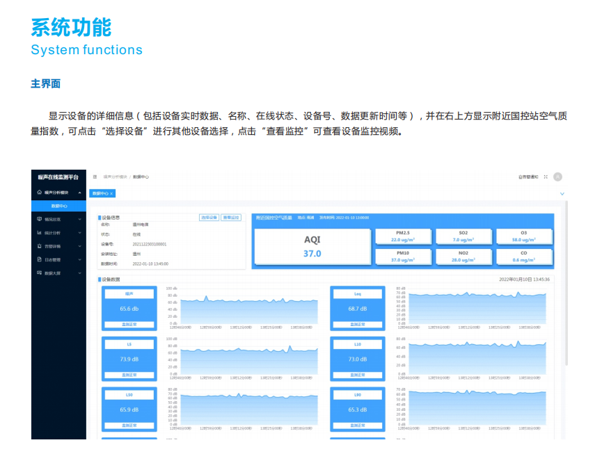 噪聲實時監測分析報警云平臺