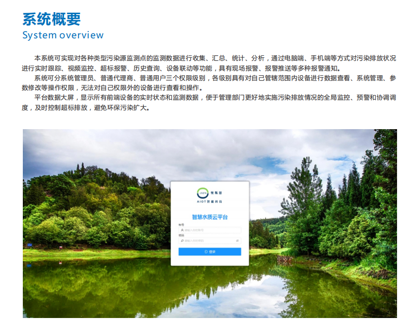 智慧水質監測系統云平臺