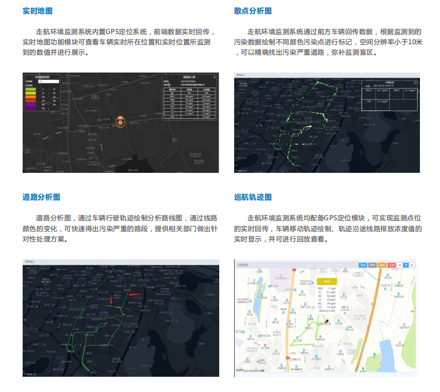 走航式環境監測監管云平臺滿足監管單位的巡航需求